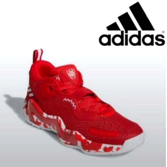 Adidas Red Donovan Mitchell D.O.N. Issue #3 Shoes- Team Collection - Picture 1 of 6